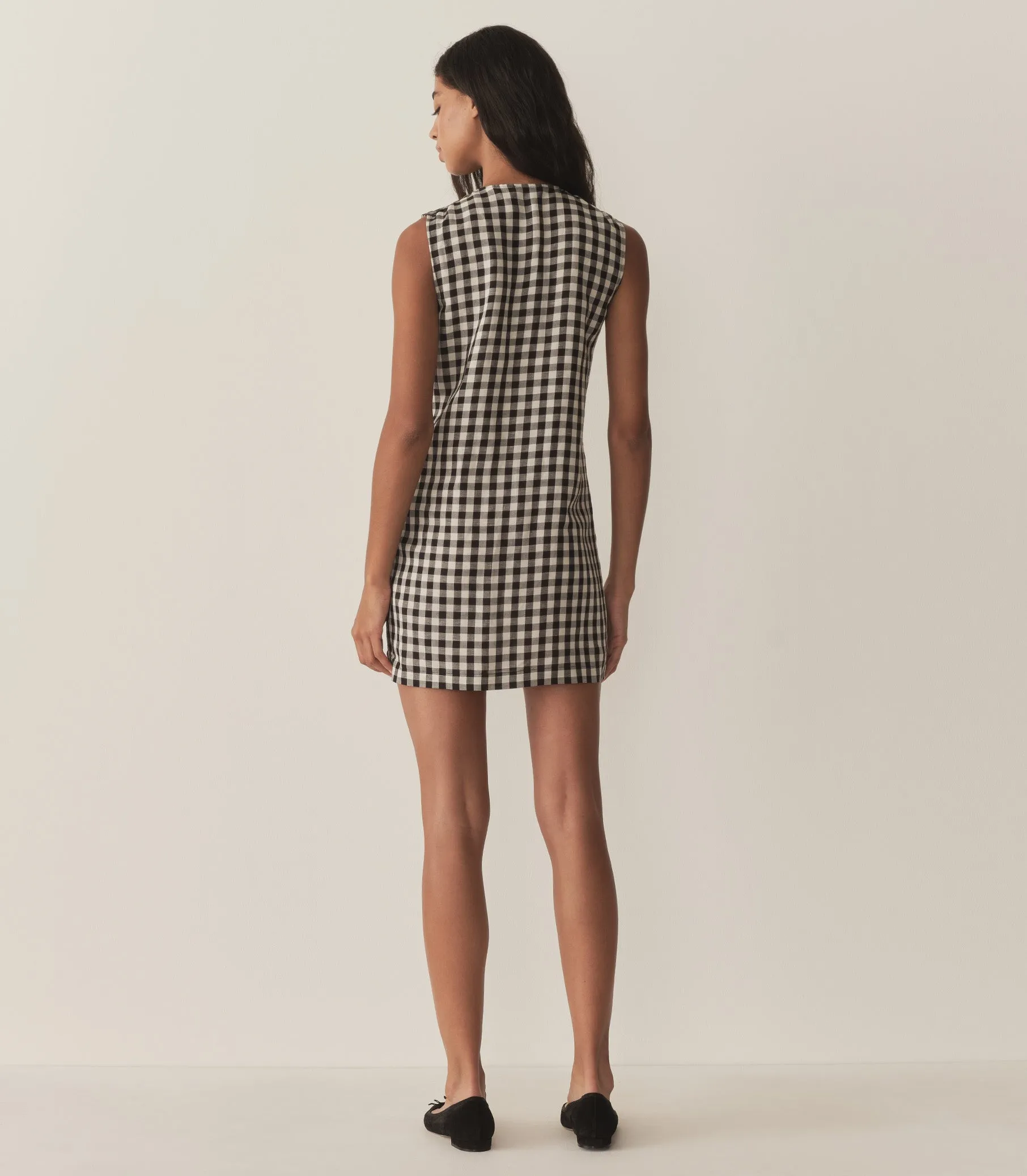 CORALIE DRESS -- BLACK MARILYN GINGHAM sold by Doen product image thumbnail 5