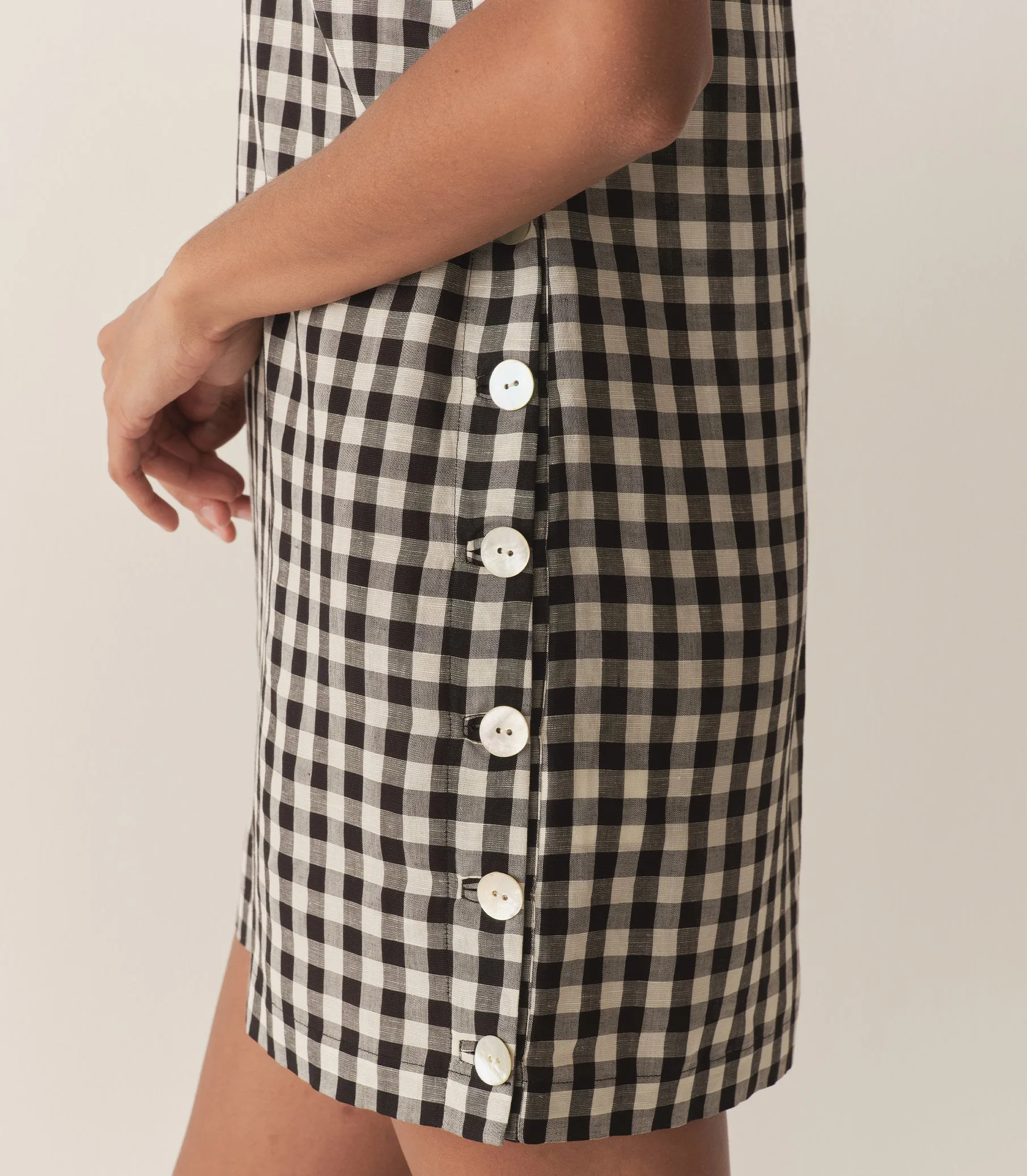 CORALIE DRESS -- BLACK MARILYN GINGHAM sold by Doen product image thumbnail 3