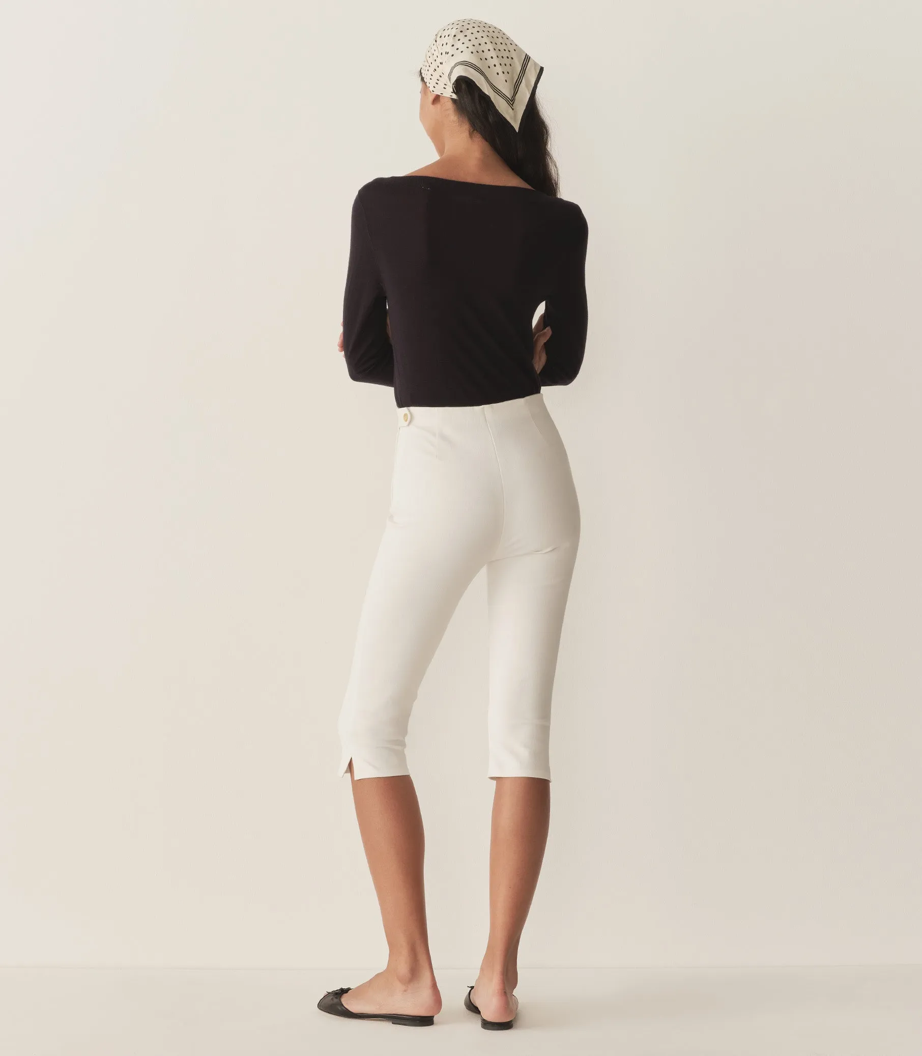 LULA CAPRI PANT -- SALT sold by Doen product image thumbnail 4