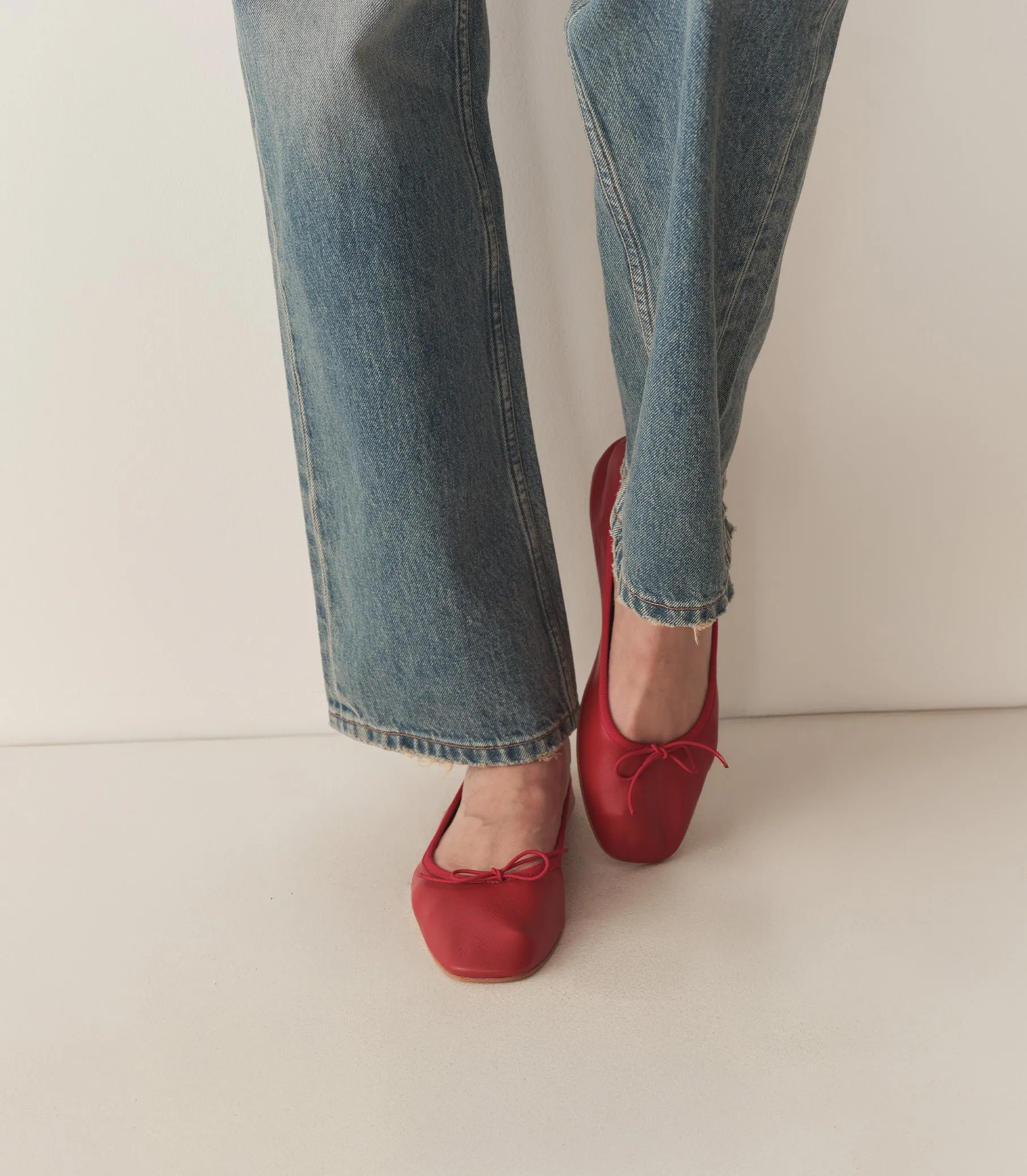 FIFI BALLET FLAT -- RED NAPPA sold by Doen product image thumbnail 3