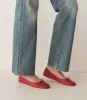 FIFI BALLET FLAT -- RED NAPPA sold by Doen