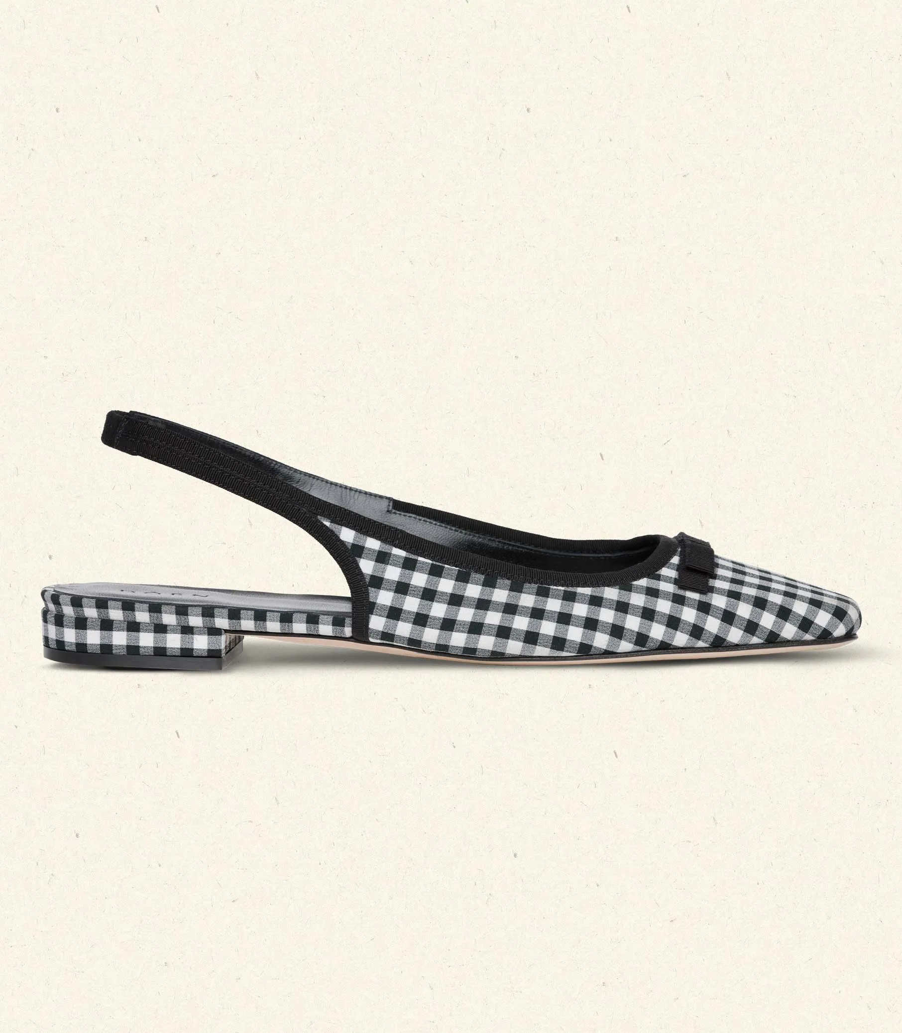 COSSIMA SLINGBACK -- BLACK AND WHITE GINGHAM sold by Doen product image thumbnail 4