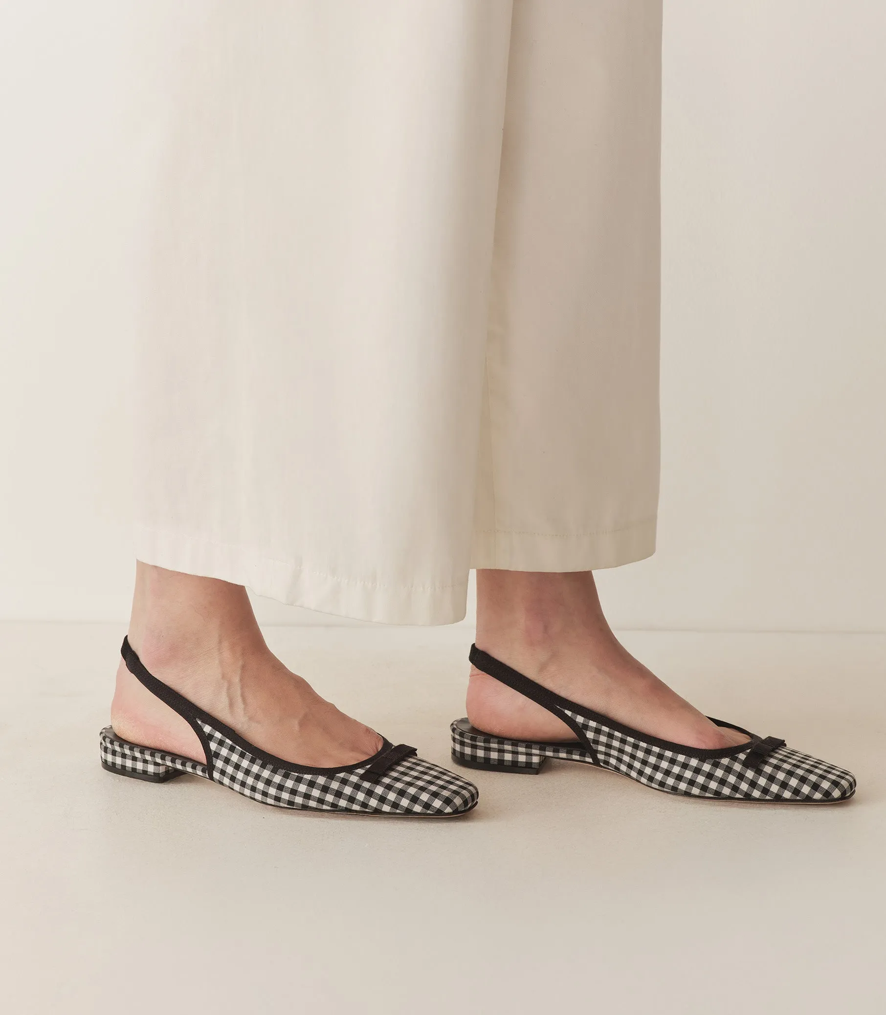 COSSIMA SLINGBACK -- BLACK AND WHITE GINGHAM sold by Doen product image thumbnail 3