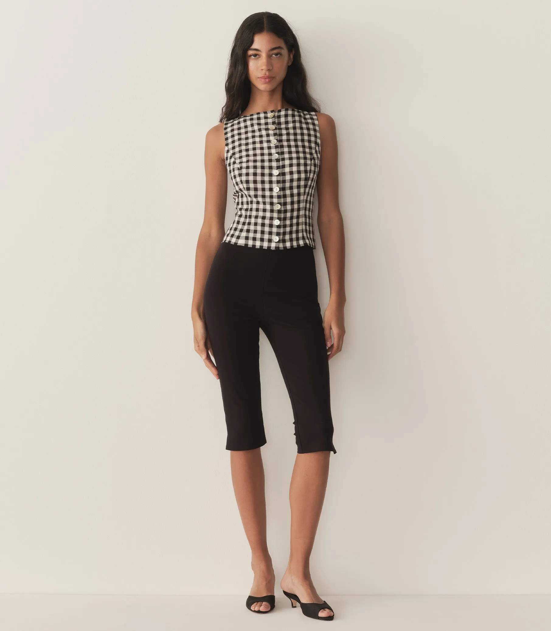 HAYDEN TOP -- BLACK MARILYN GINGHAM sold by Doen product image thumbnail 4