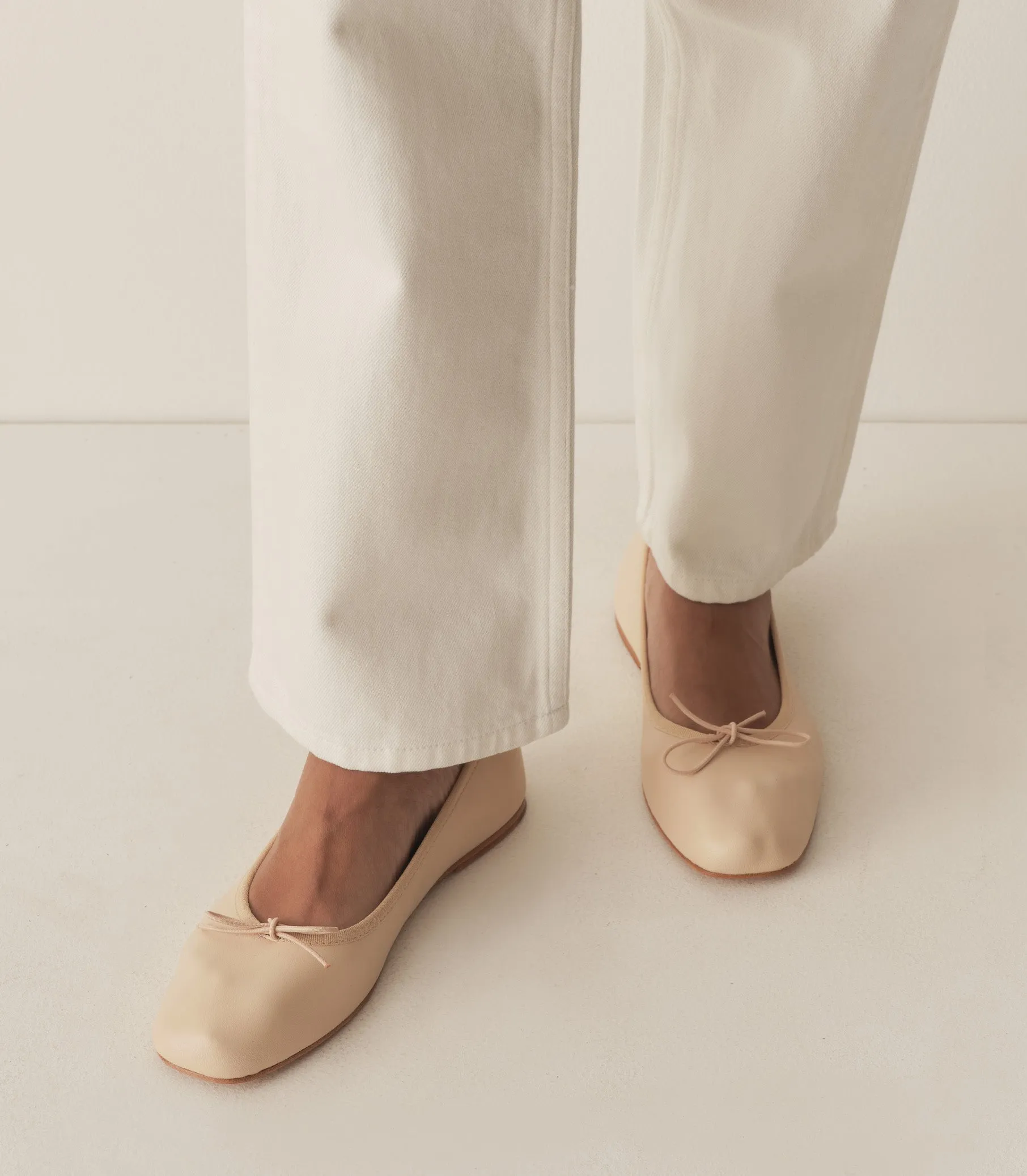 FIFI BALLET FLAT -- NUDE NAPPA sold by Doen