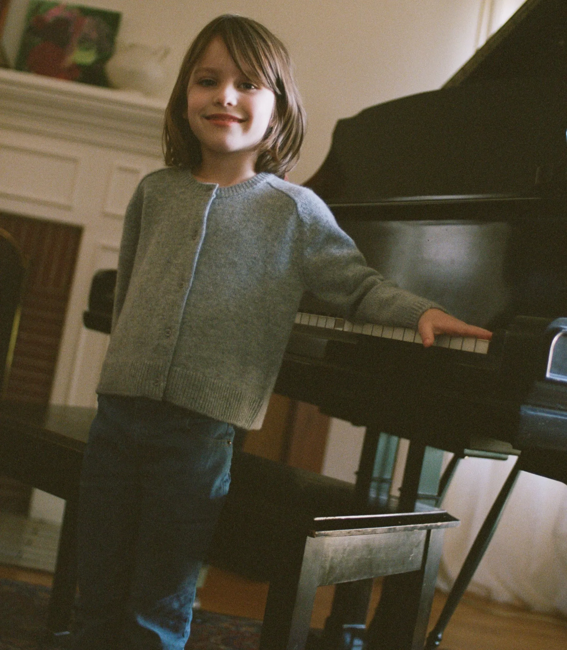 LITTLE VIVELLE CARDIGAN -- PEMBERLEY GREY sold by Doen product image thumbnail 5