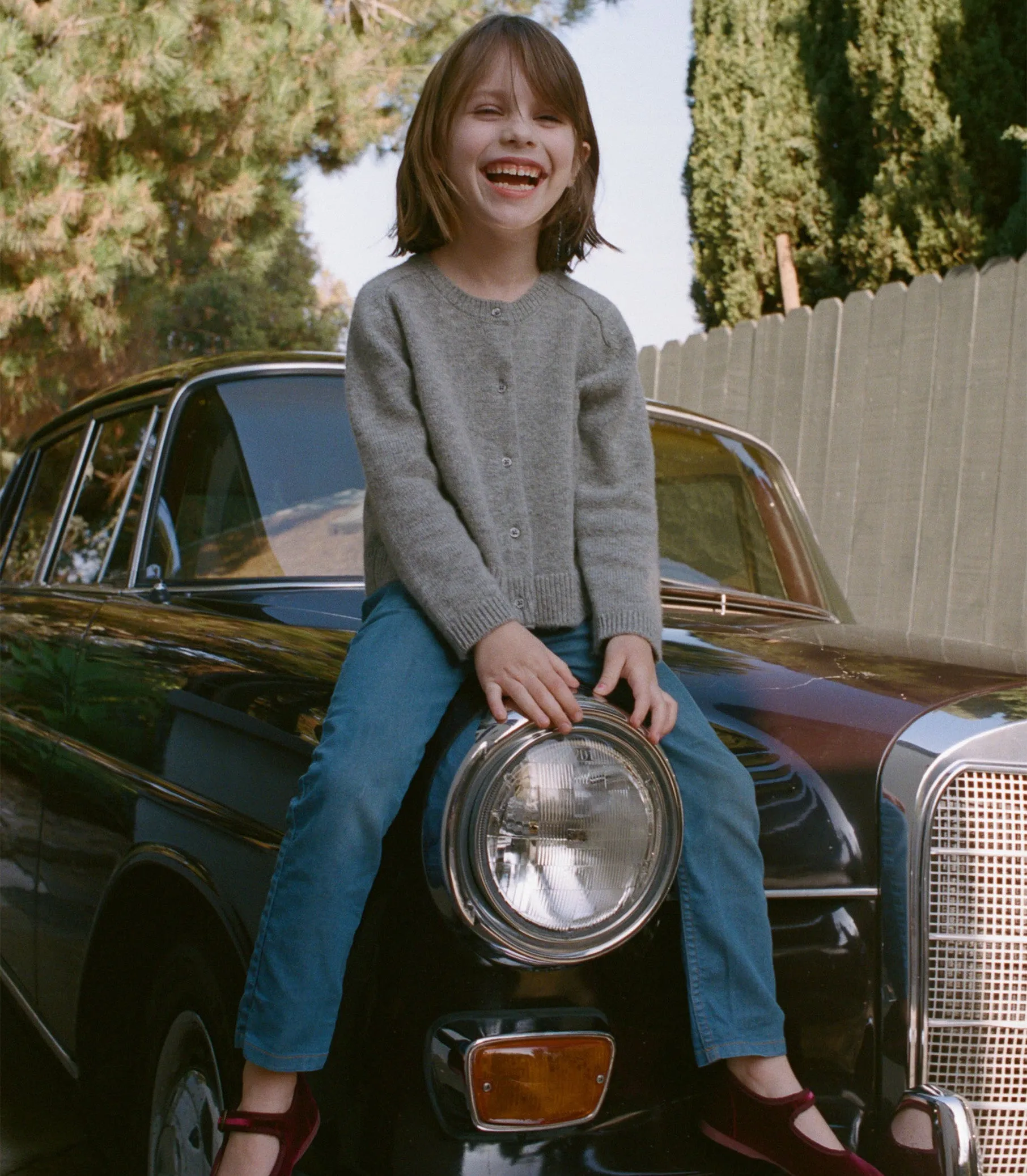 LITTLE VIVELLE CARDIGAN -- PEMBERLEY GREY sold by Doen