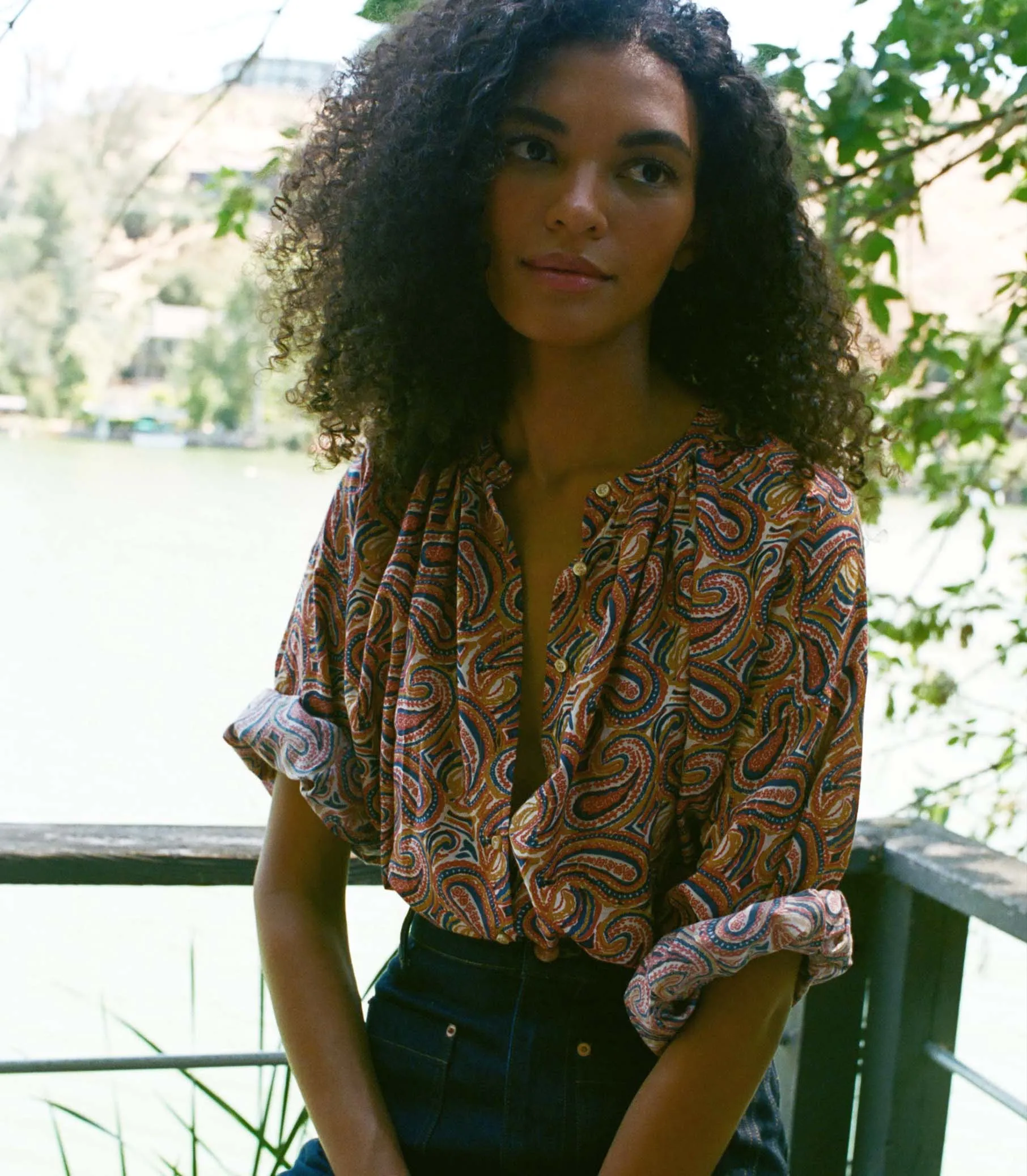 THE JANE BLOUSE -- JACQUI PAISLEY sold by Doen product image thumbnail 3