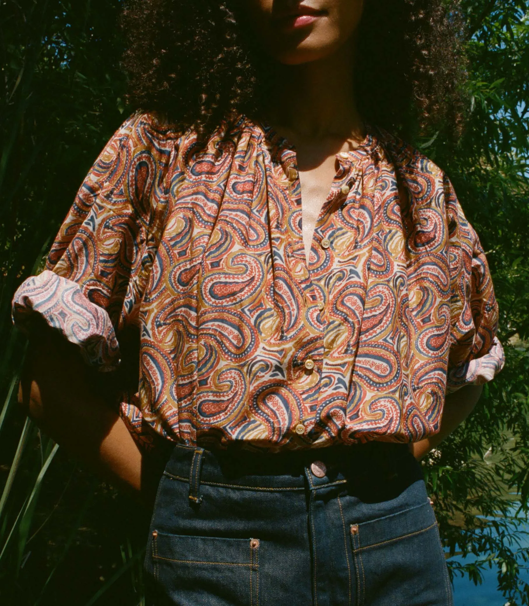 THE JANE BLOUSE -- JACQUI PAISLEY sold by Doen
