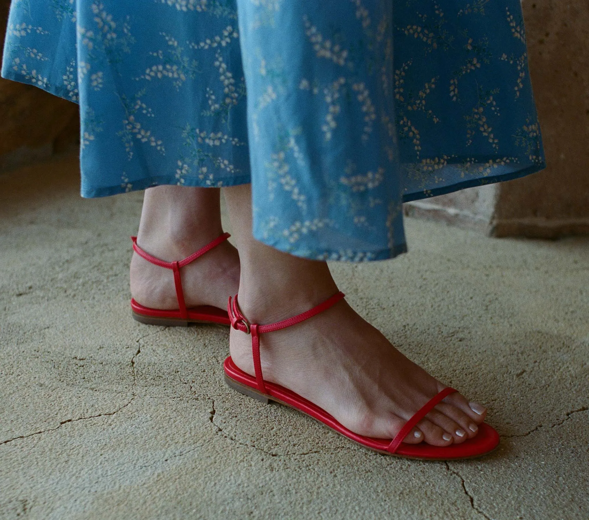 SARTENE SANDAL -- RED NAPPA sold by Doen