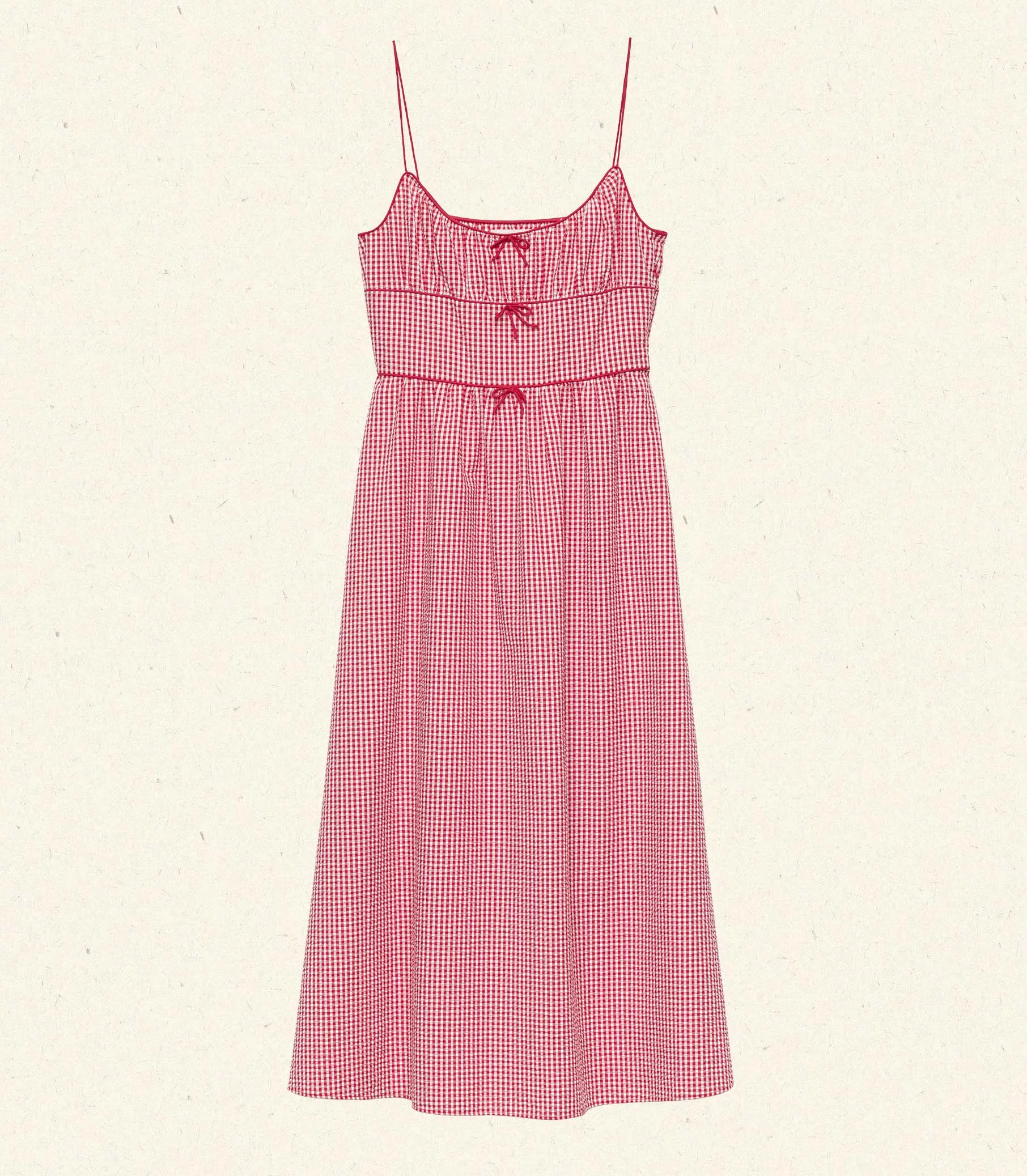 BELLINE DRESS -- ROUGE LA MADDALENA GINGHAM sold by Doen product image thumbnail 5
