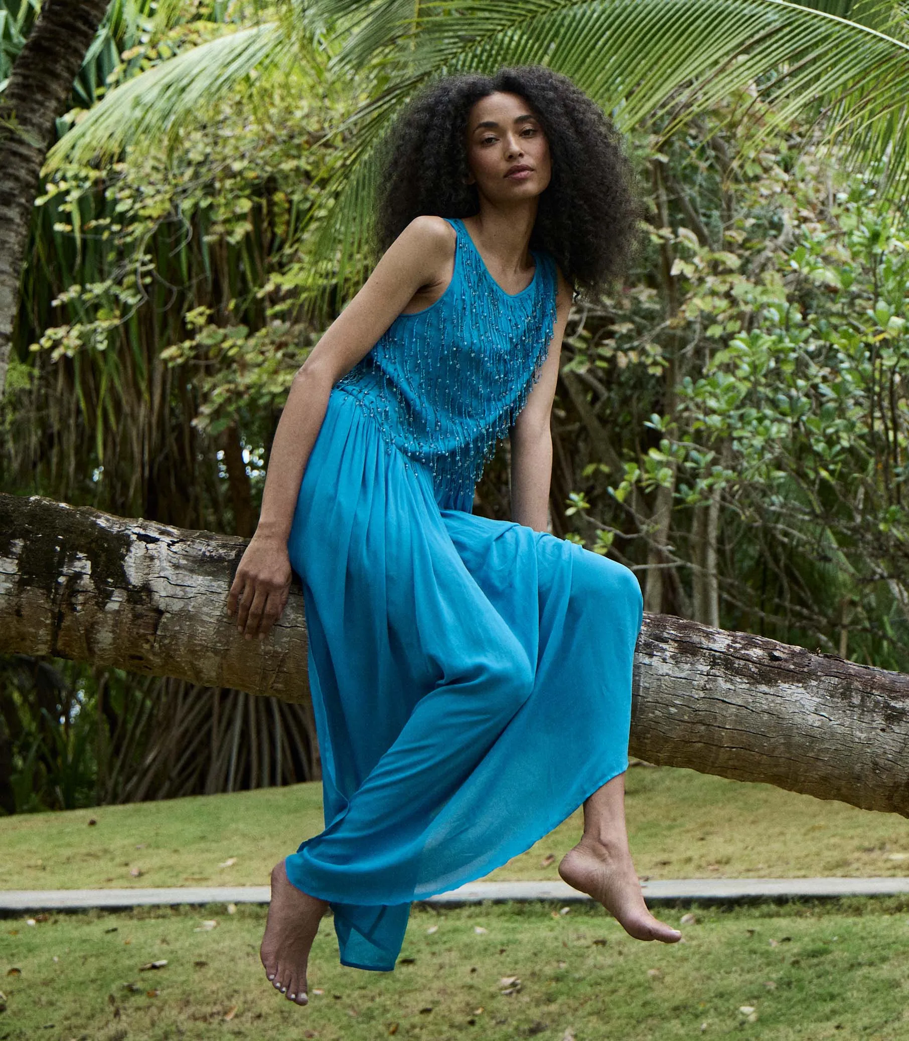 DONYALE DRESS -- BLUE GROTTO sold by Doen