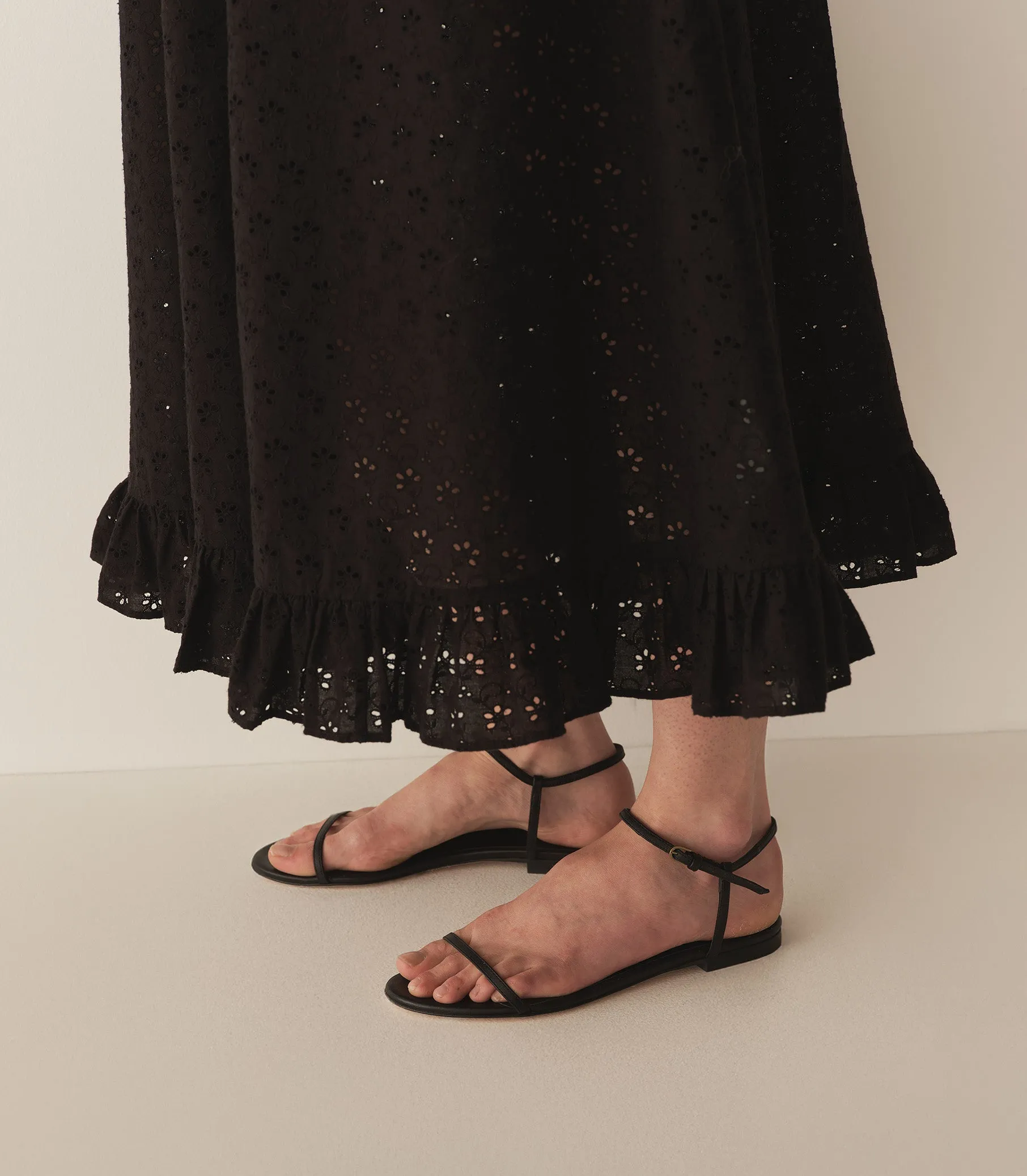 SARTENE SANDAL -- BLACK NAPPA sold by Doen product image thumbnail 3