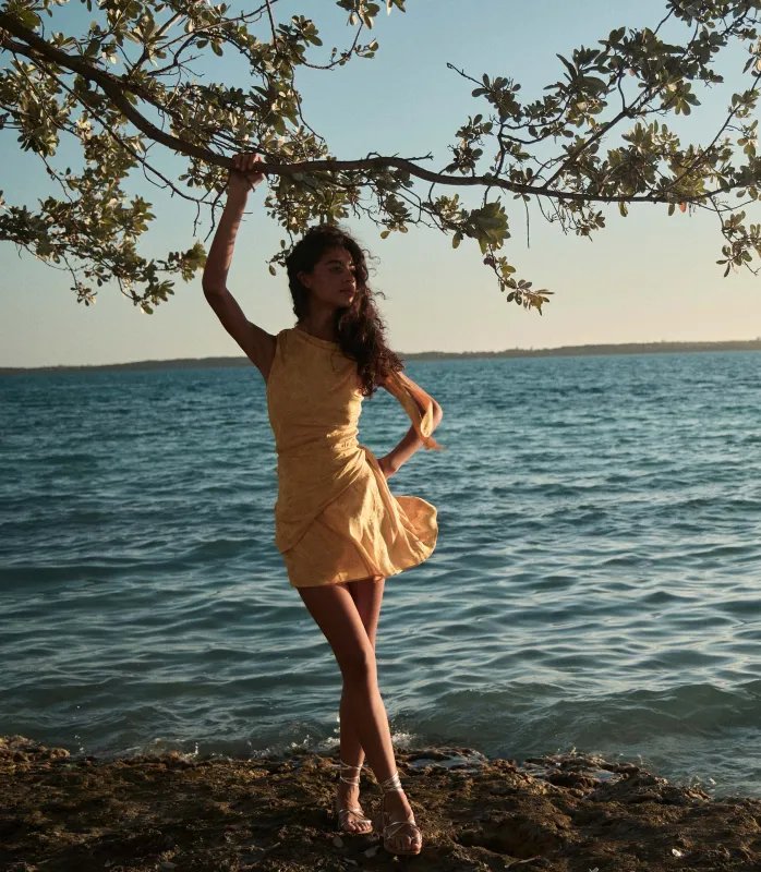 MARCELLA DRESS -- GILDED MARGUERITE JOLIE sold by Doen