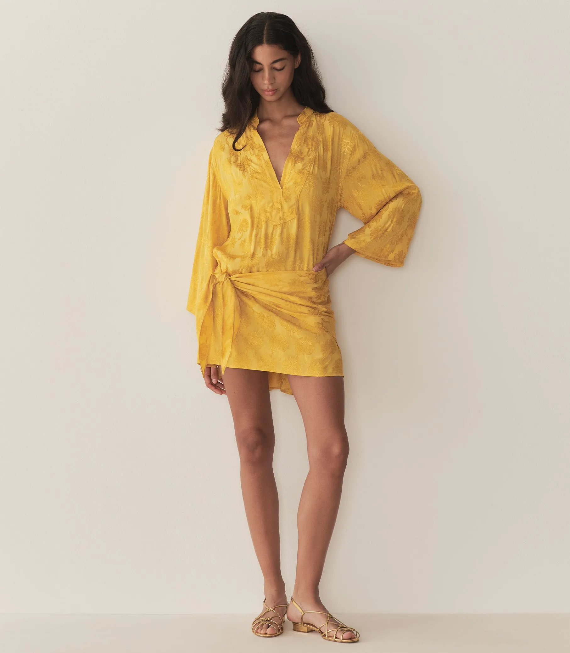 LEONA DRESS -- GILDED MARGUERITE JOLIE sold by Doen