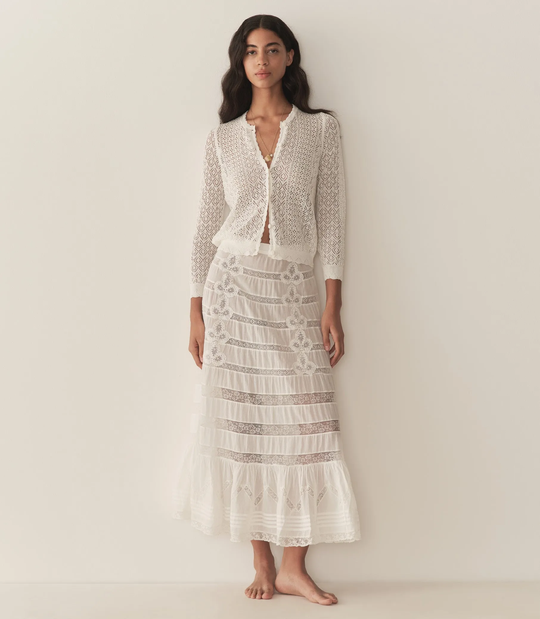 DIANE CARDIGAN -- IVORY sold by Doen product image thumbnail 2