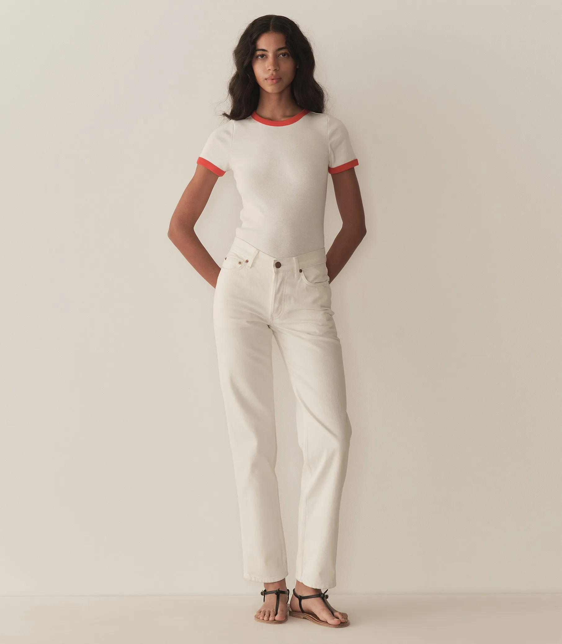 VIVI RINGER TEE -- SALT sold by Doen product image thumbnail 2