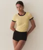 VIVI RINGER TEE -- WILD HONEYSUCKLE sold by Doen