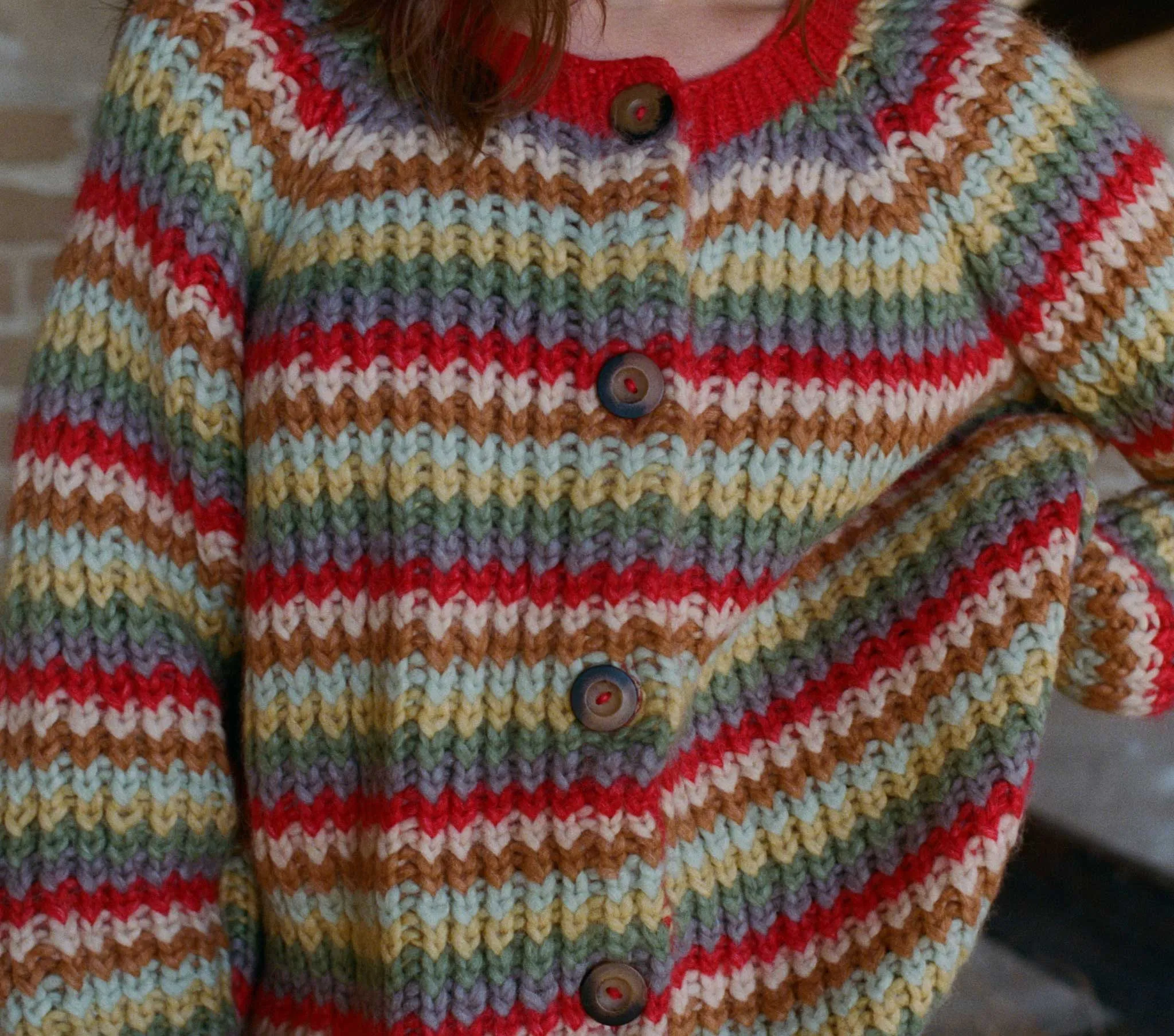 HMD -- BRIAR CARDIGAN SWEATER -- RAINBOW KNIT sold by Doen product image thumbnail 3
