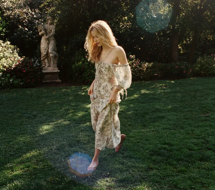 HMD -- VETIVER DRESS -- SALT SUMMER FLORAL sold by Doen