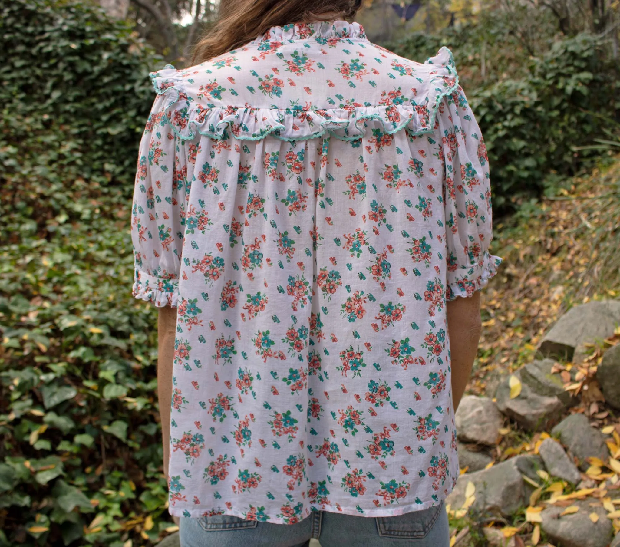 HMD -- TANGELO TOP -- FLEUR DE ROSETTE PRINT sold by Doen product image thumbnail 3