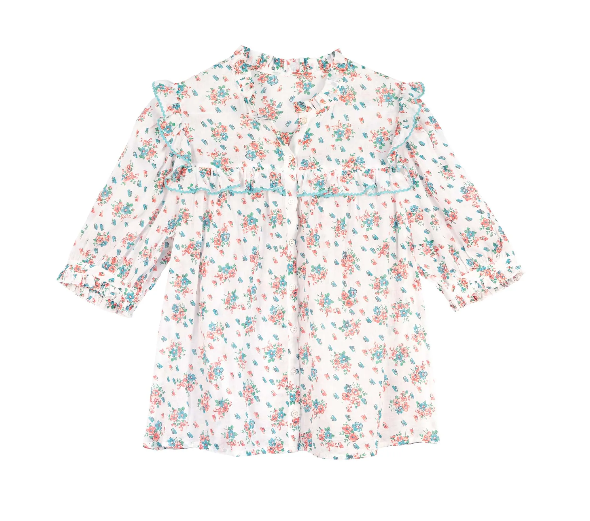 HMD -- TANGELO TOP -- FLEUR DE ROSETTE PRINT sold by Doen product image thumbnail 4