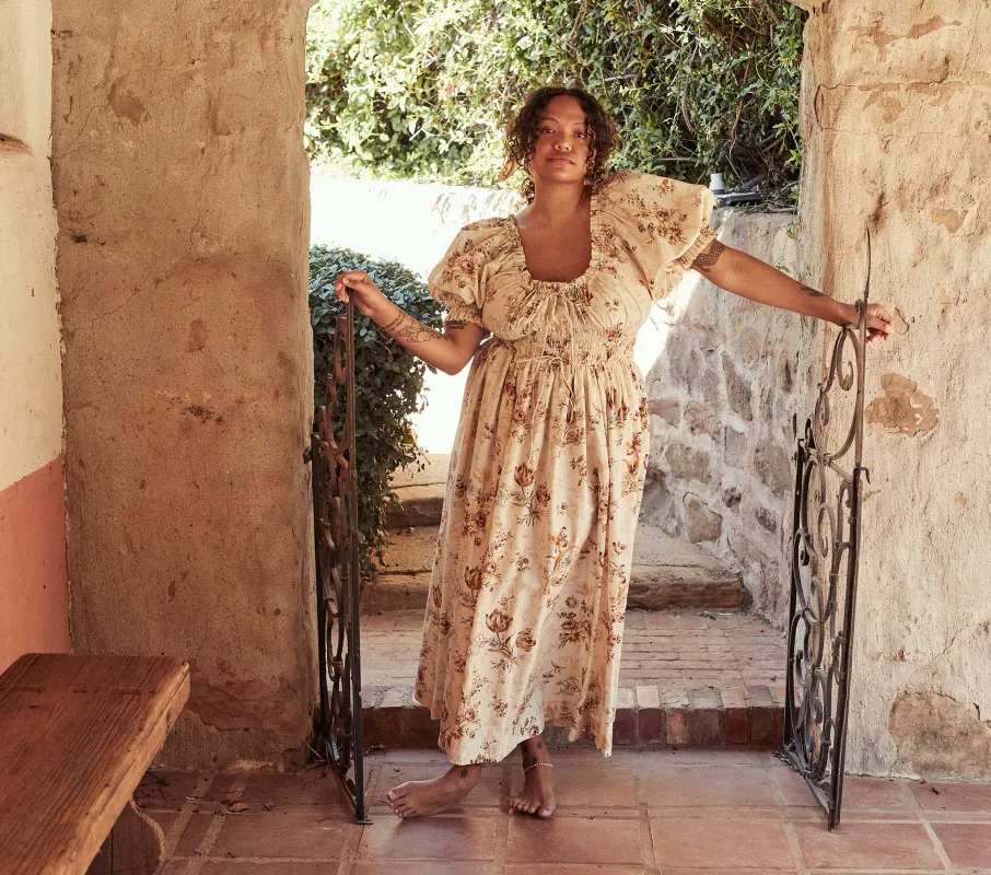 HMD -- VICTOIRE DRESS -- FIELD OF TULIPS sold by Doen