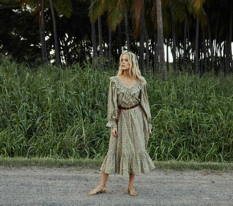 HMD -- VEREDIS DRESS -- SUNSHINE POPPY BELL FLORAL made by Doen