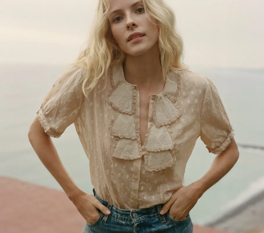 HMD -- POPPY TOP -- FRAPPE sold by Doen