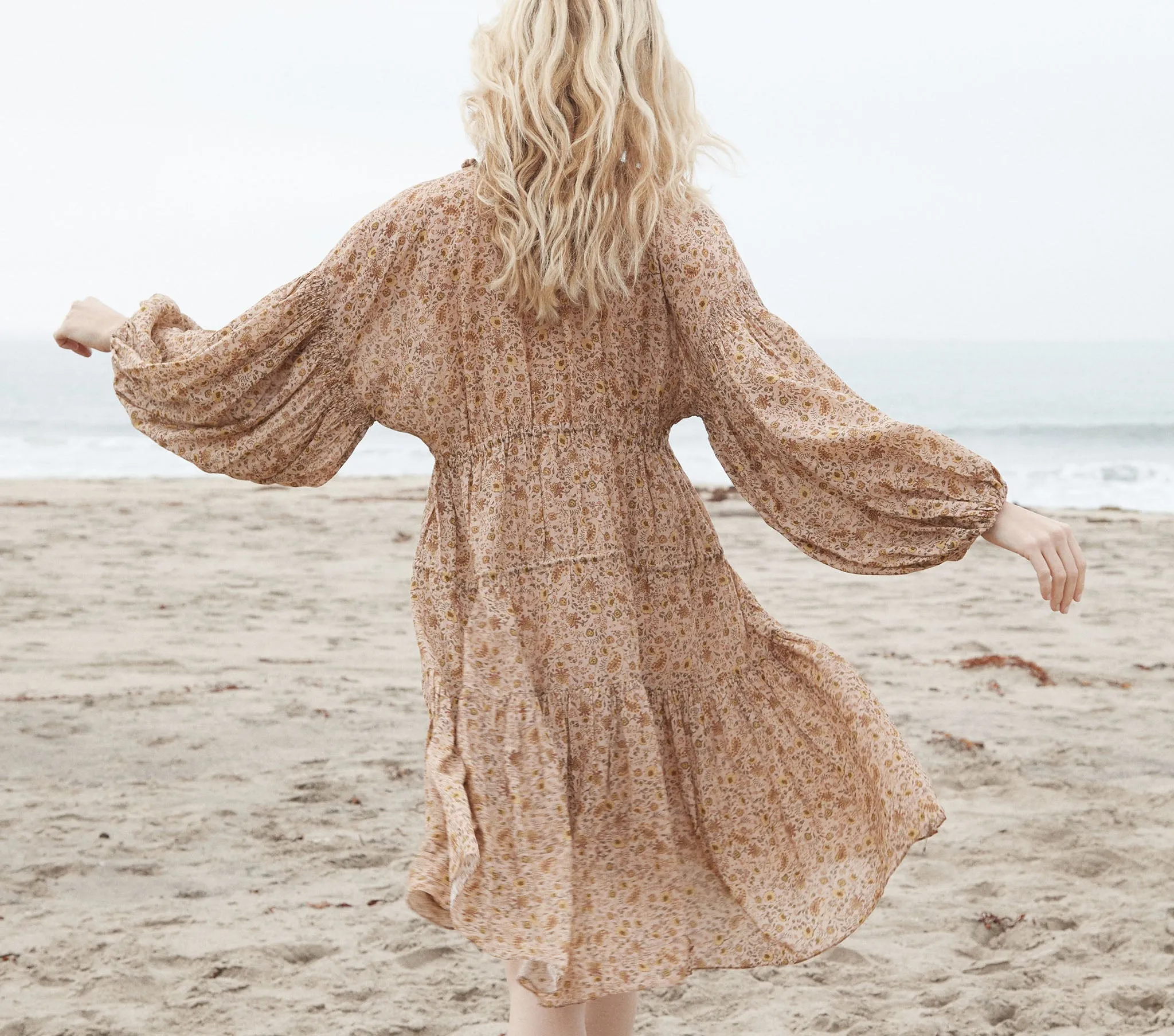 HMD -- GRASSE DRESS -- JAIPUR MUSTARD FLORAL sold by Doen product image thumbnail 4