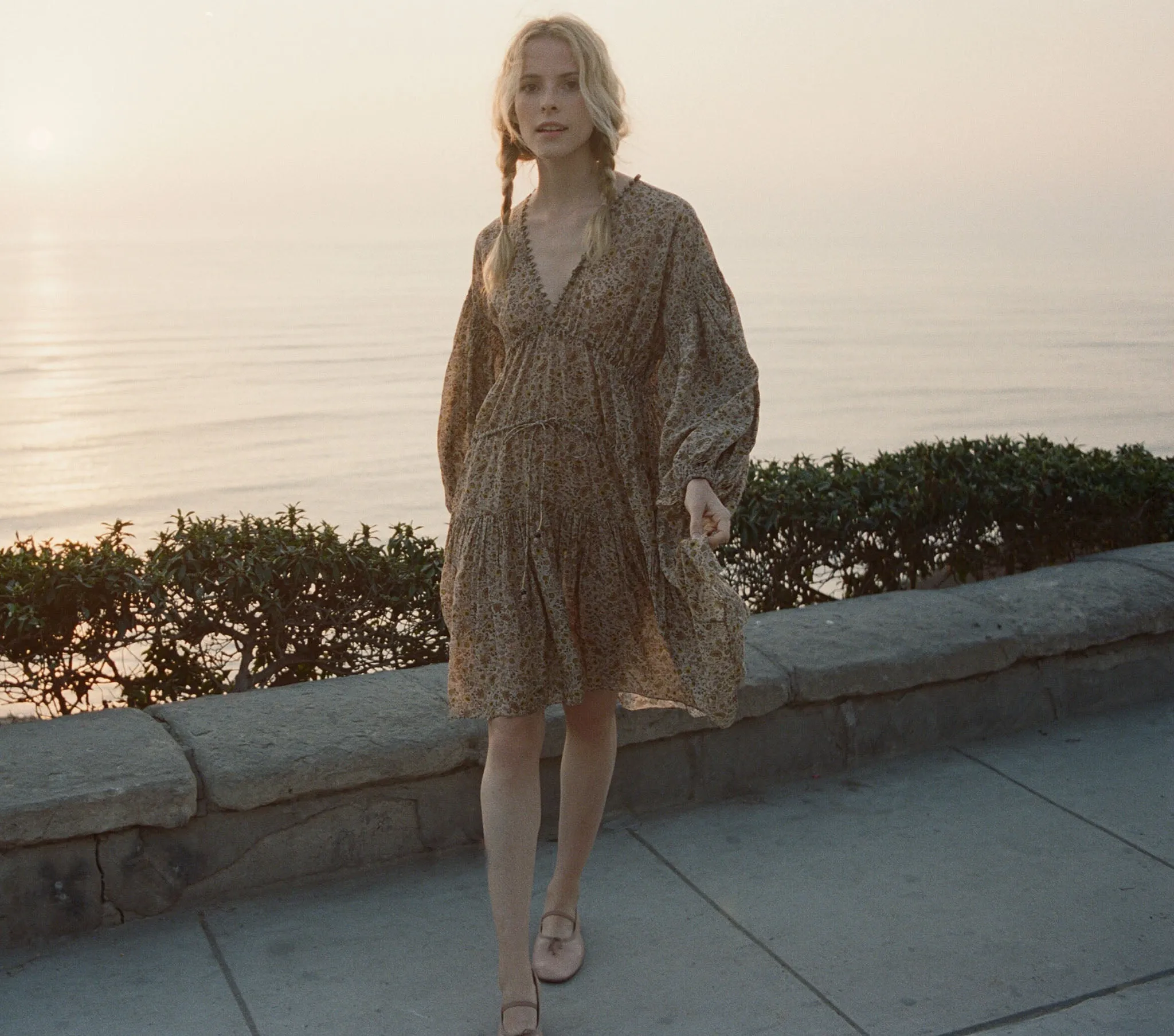 HMD -- GRASSE DRESS -- JAIPUR MUSTARD FLORAL sold by Doen product image thumbnail 5
