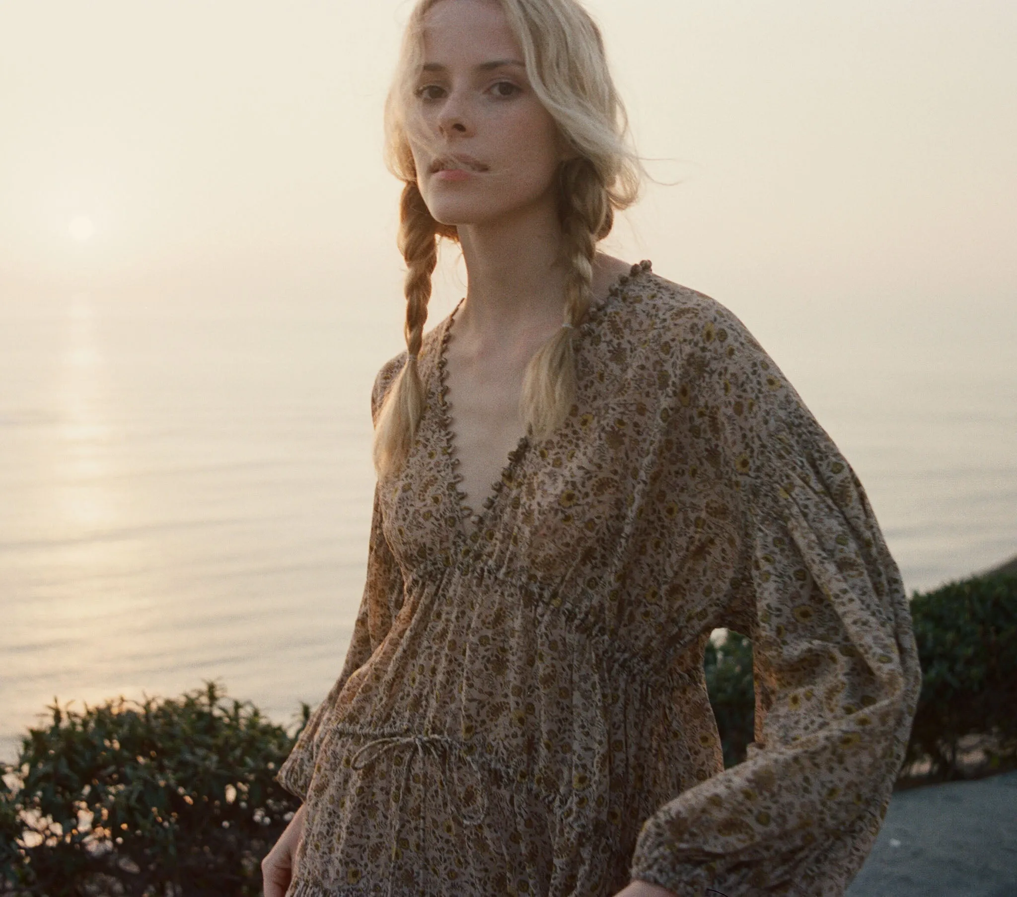 HMD -- GRASSE DRESS -- JAIPUR MUSTARD FLORAL sold by Doen product image thumbnail 2
