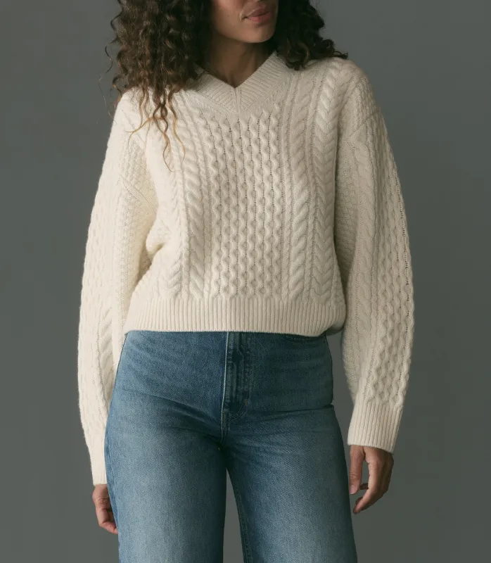 HMD -- ALEAH SWEATER -- IVORY sold by Doen