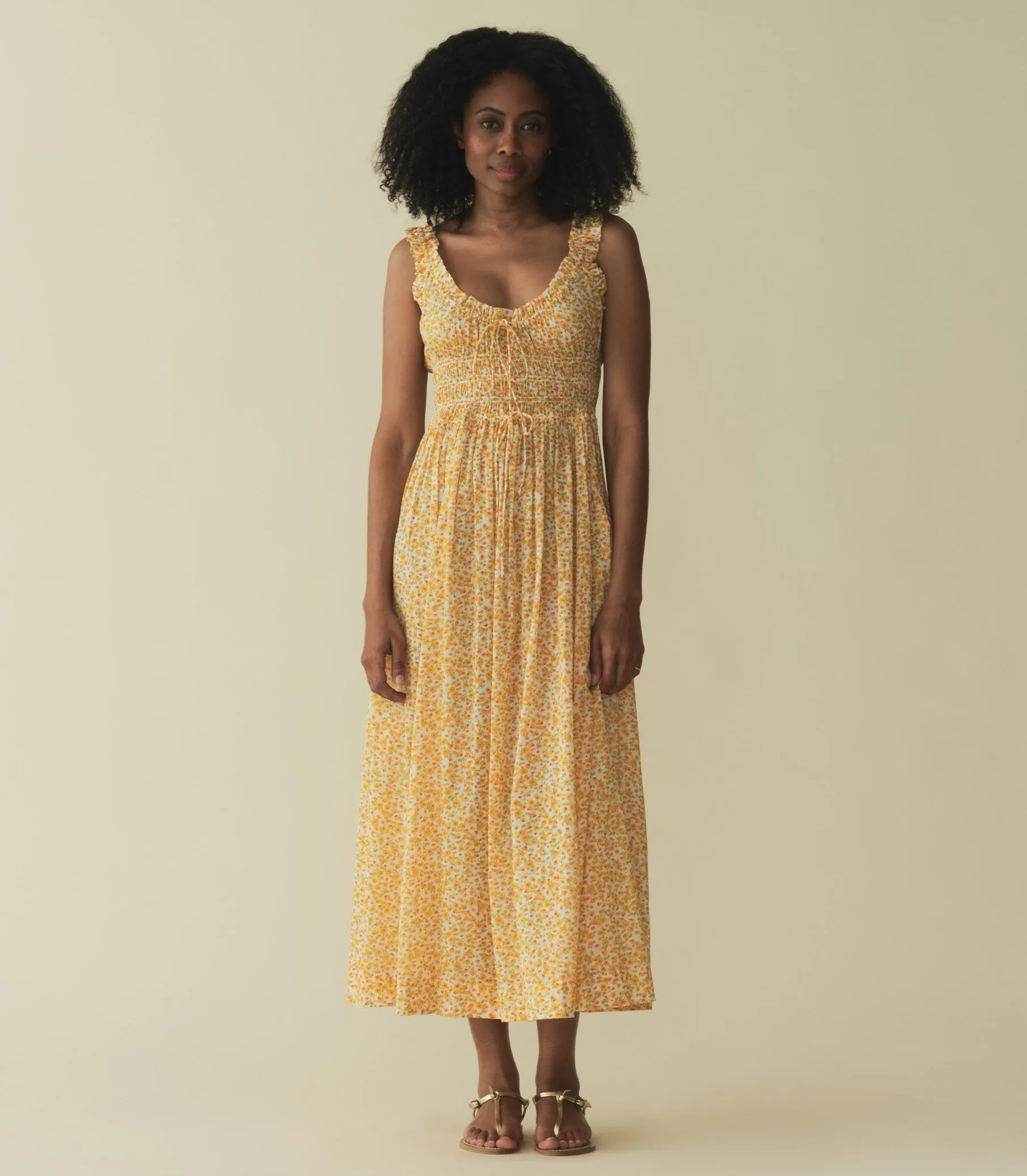 HMD -- EMMARETTA DRESS -- CLEMENTINE DAISY FIELDS sold by Doen