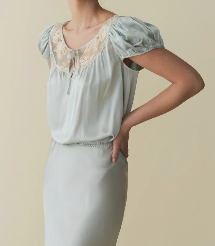 HMD -- CAMRI TOP -- DUSTY BLUE sold by Doen