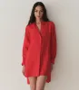 HMD -- JORA LINEN DRESS -- SCARLET sold by Doen