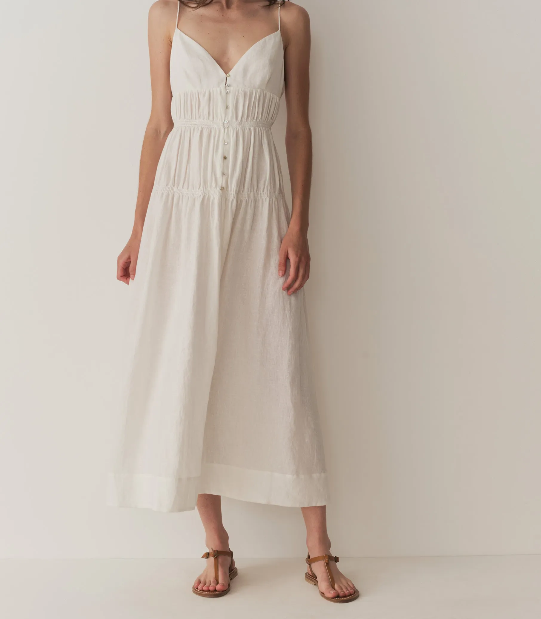 HMD -- IRINA LINEN DRESS -- SALT sold by Doen product image thumbnail 2