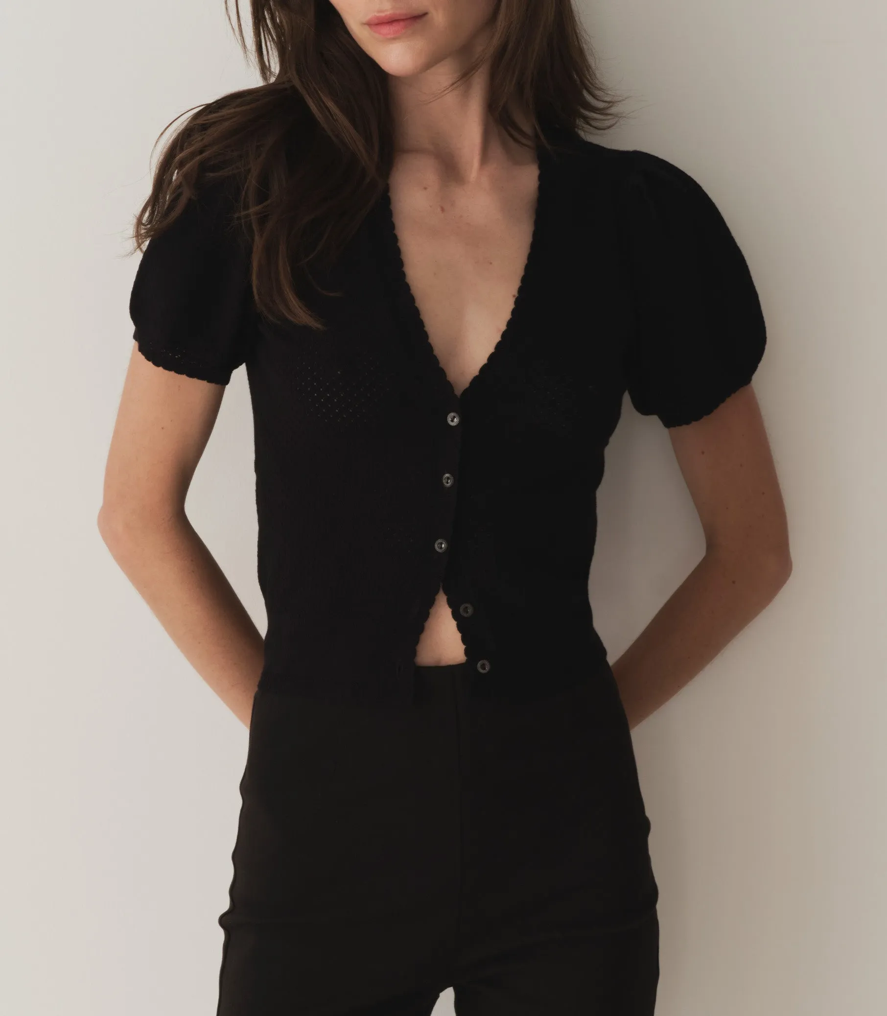 HMD -- AMBROSE CARDIGAN -- BLACK sold by Doen