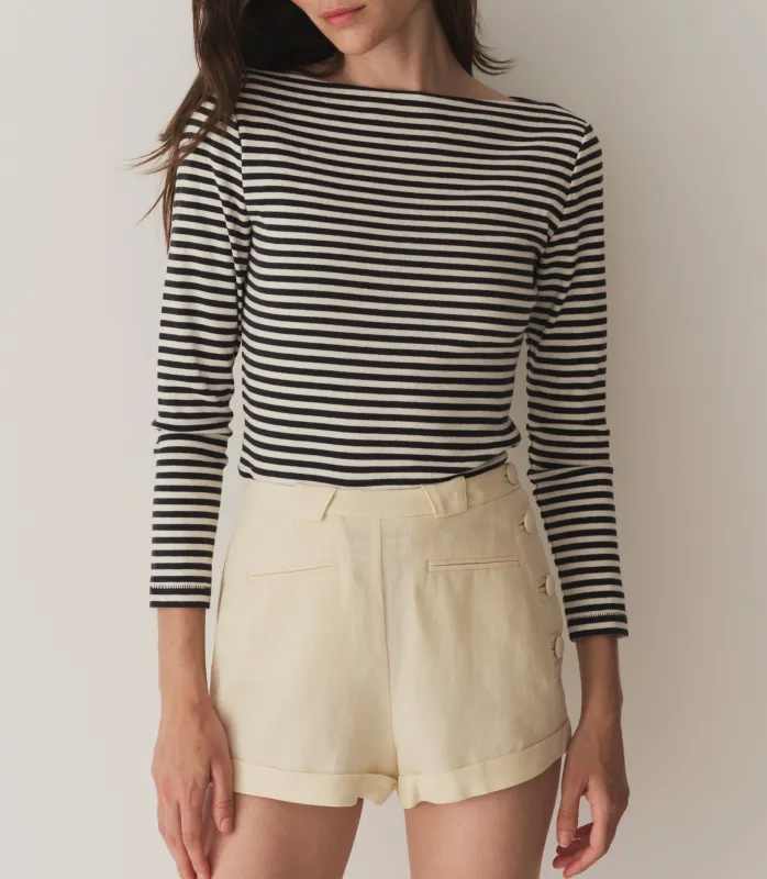 HMD -- PAULETTE TEE -- NANTUCKET STRIPE sold by Doen