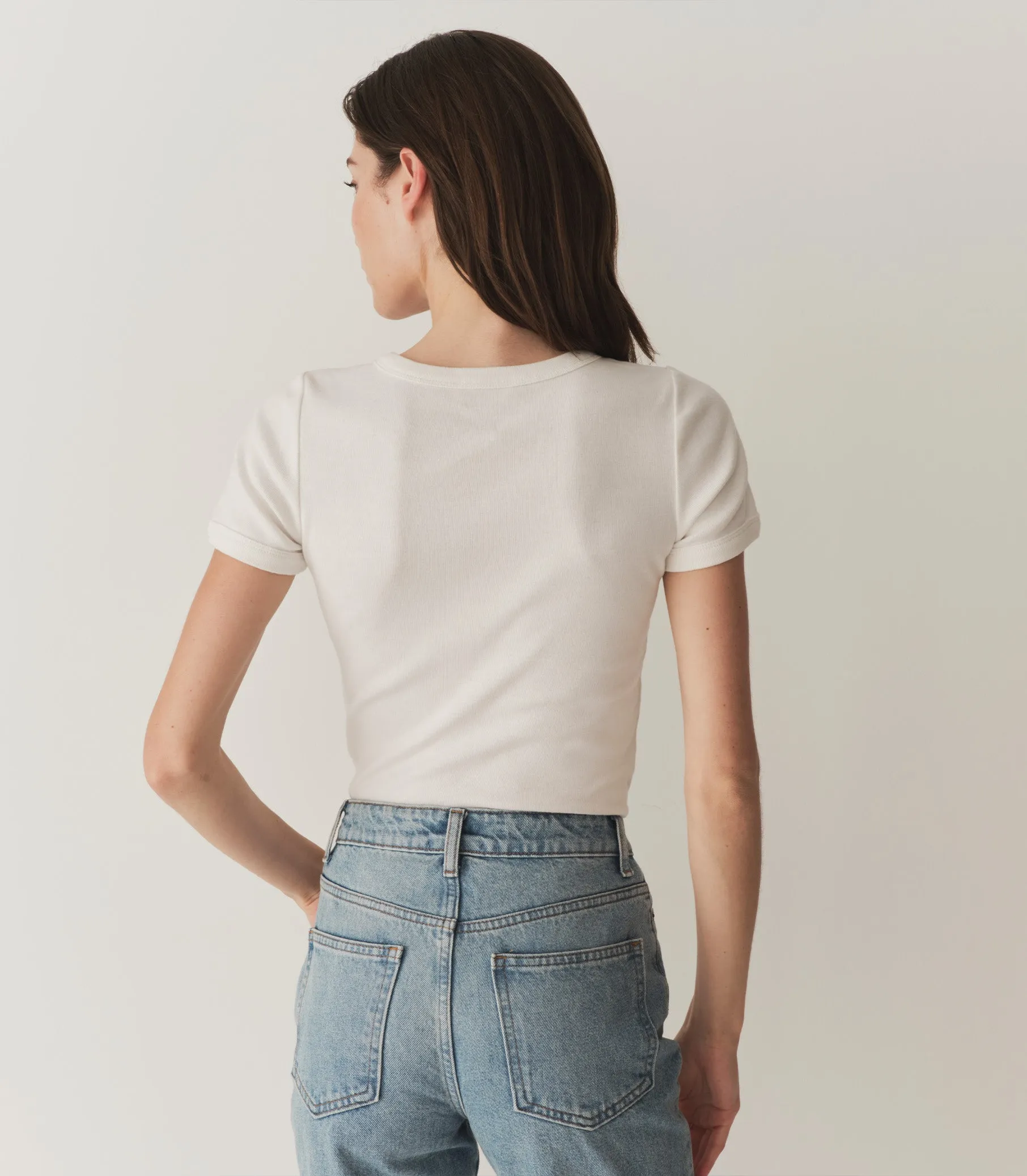 HMD -- VIVI TEE -- SALT sold by Doen product image thumbnail 3
