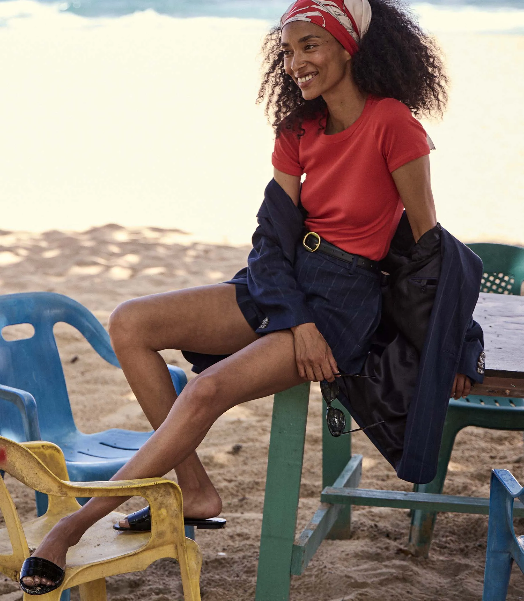 HMD -- VIVI TEE -- SCARLET sold by Doen product image thumbnail 3