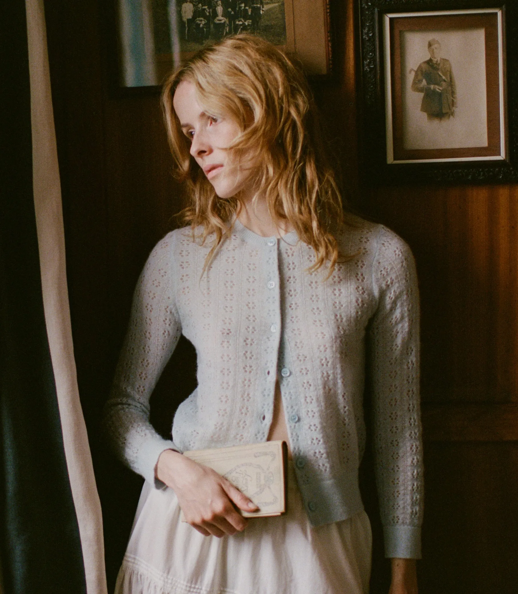 HMD -- DANAE POINTELLE CARDIGAN -- SKY sold by Doen product image thumbnail 3