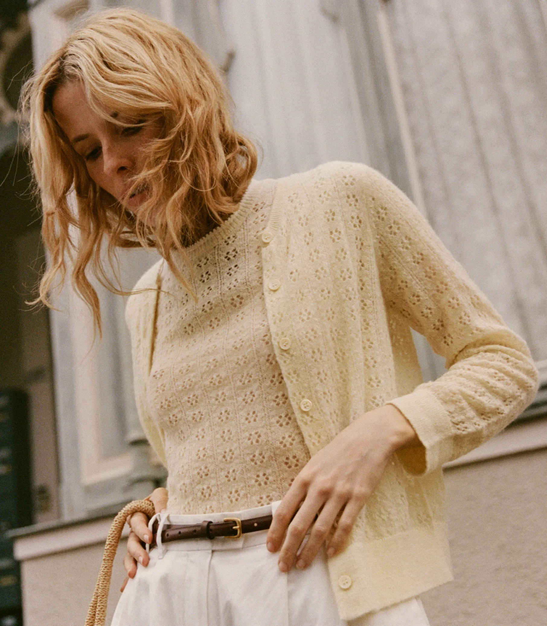 HMD -- DANAE POINTELLE CARDIGAN -- VANILLA sold by Doen product image thumbnail 5