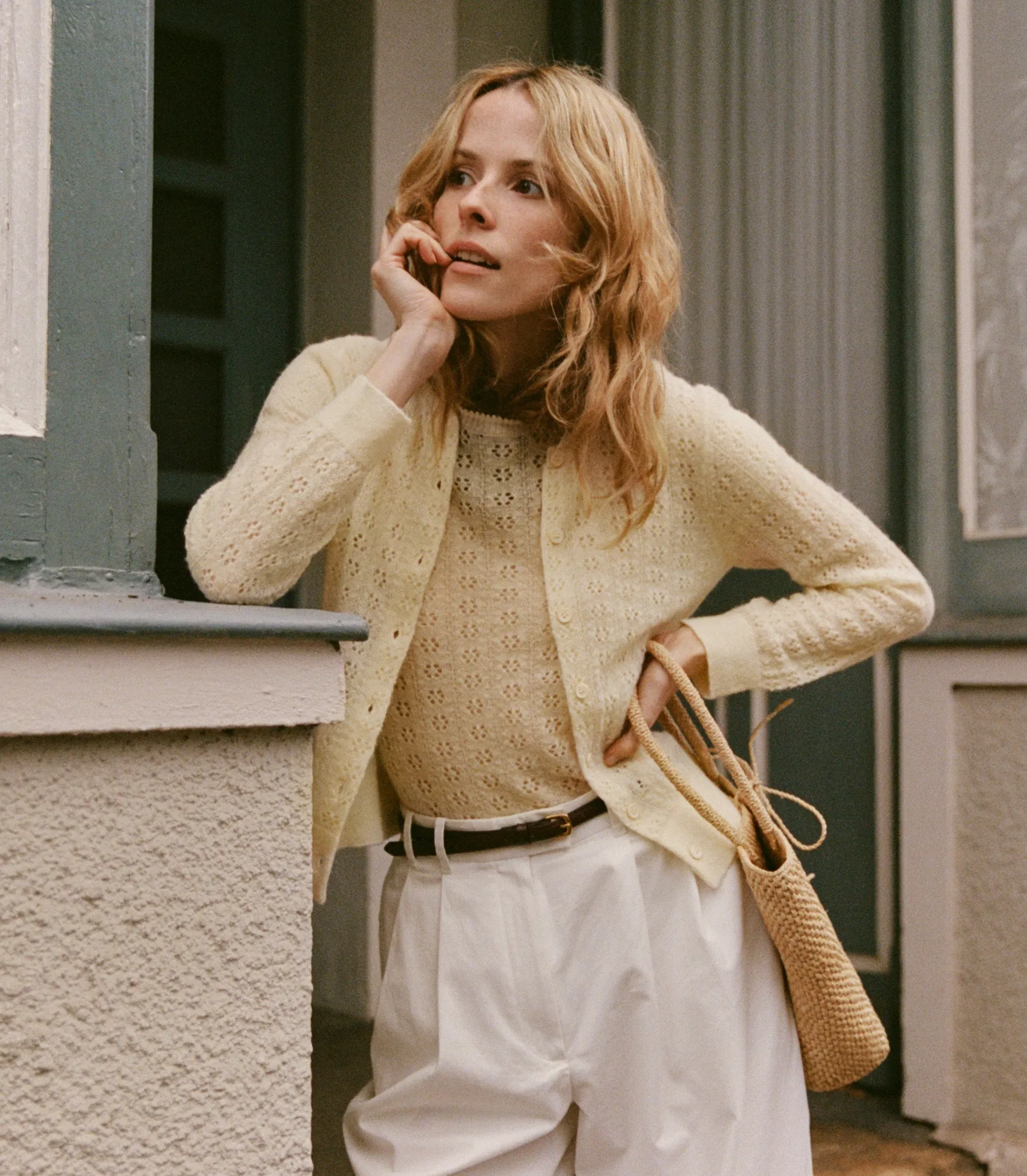 HMD -- DANAE POINTELLE CARDIGAN -- VANILLA sold by Doen product image thumbnail 2