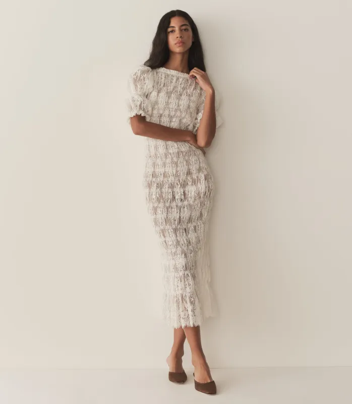 RAQUELLA DRESS -- SALT LACE sold by Doen