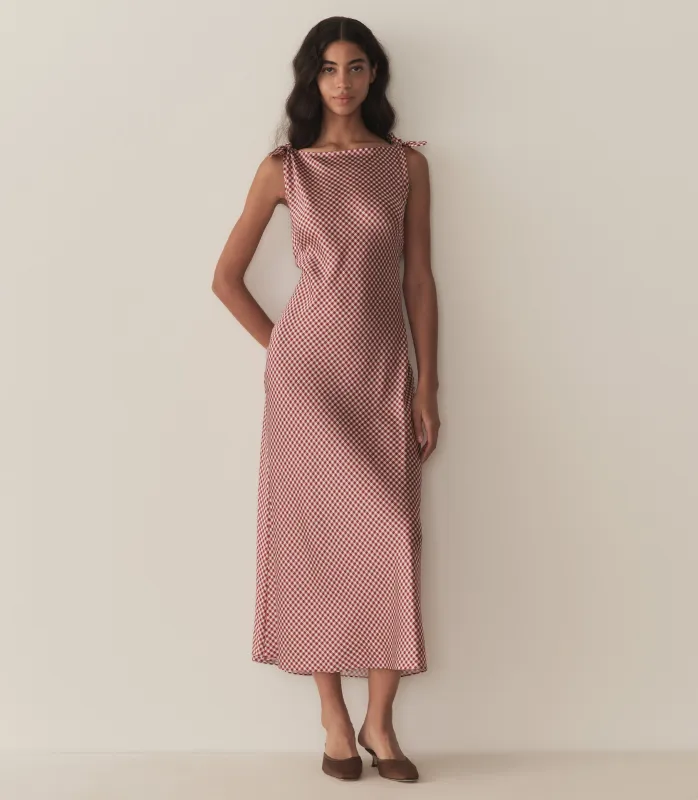 MARISELLE DRESS -- MULBERRY VALENCIA GINGHAM sold by Doen