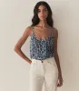 NALINA TOP -- BLEU SOLEIL FLEURIT sold by Doen