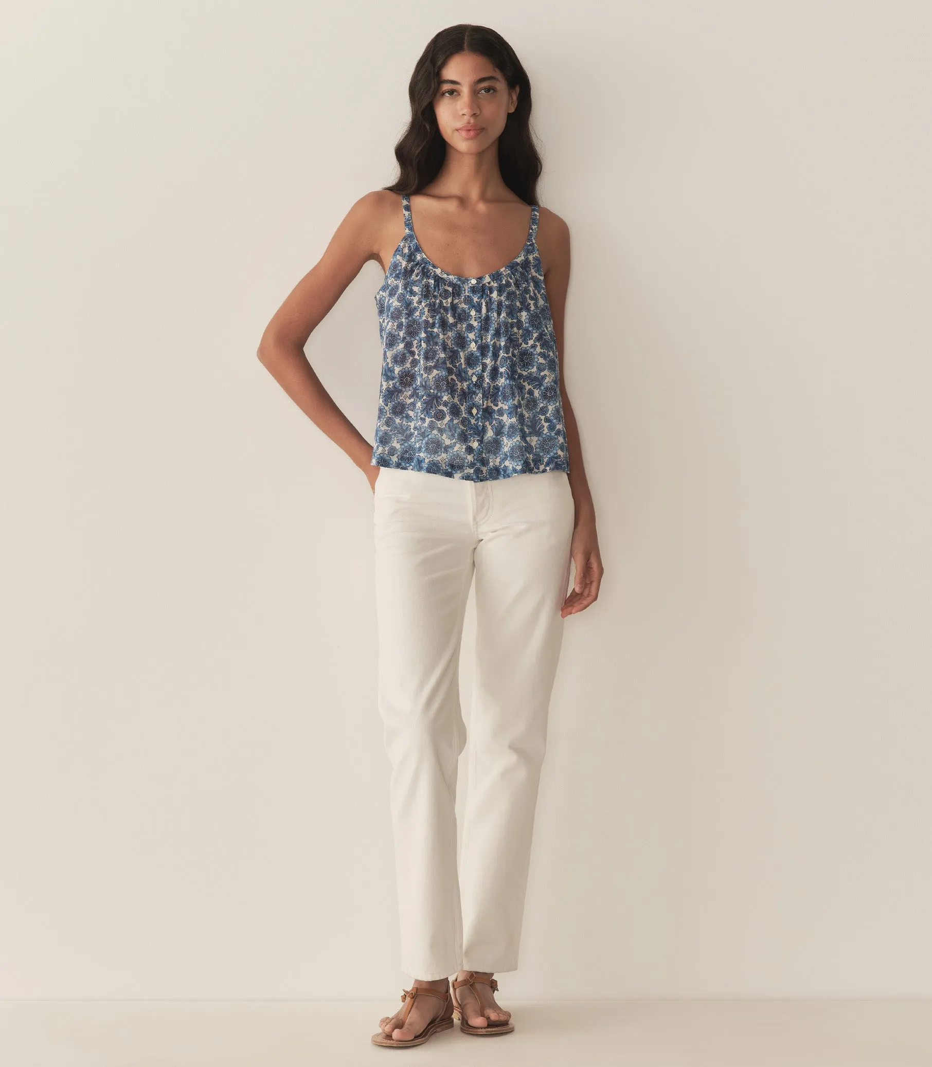 NALINA TOP -- BLEU SOLEIL FLEURIT sold by Doen product image thumbnail 4