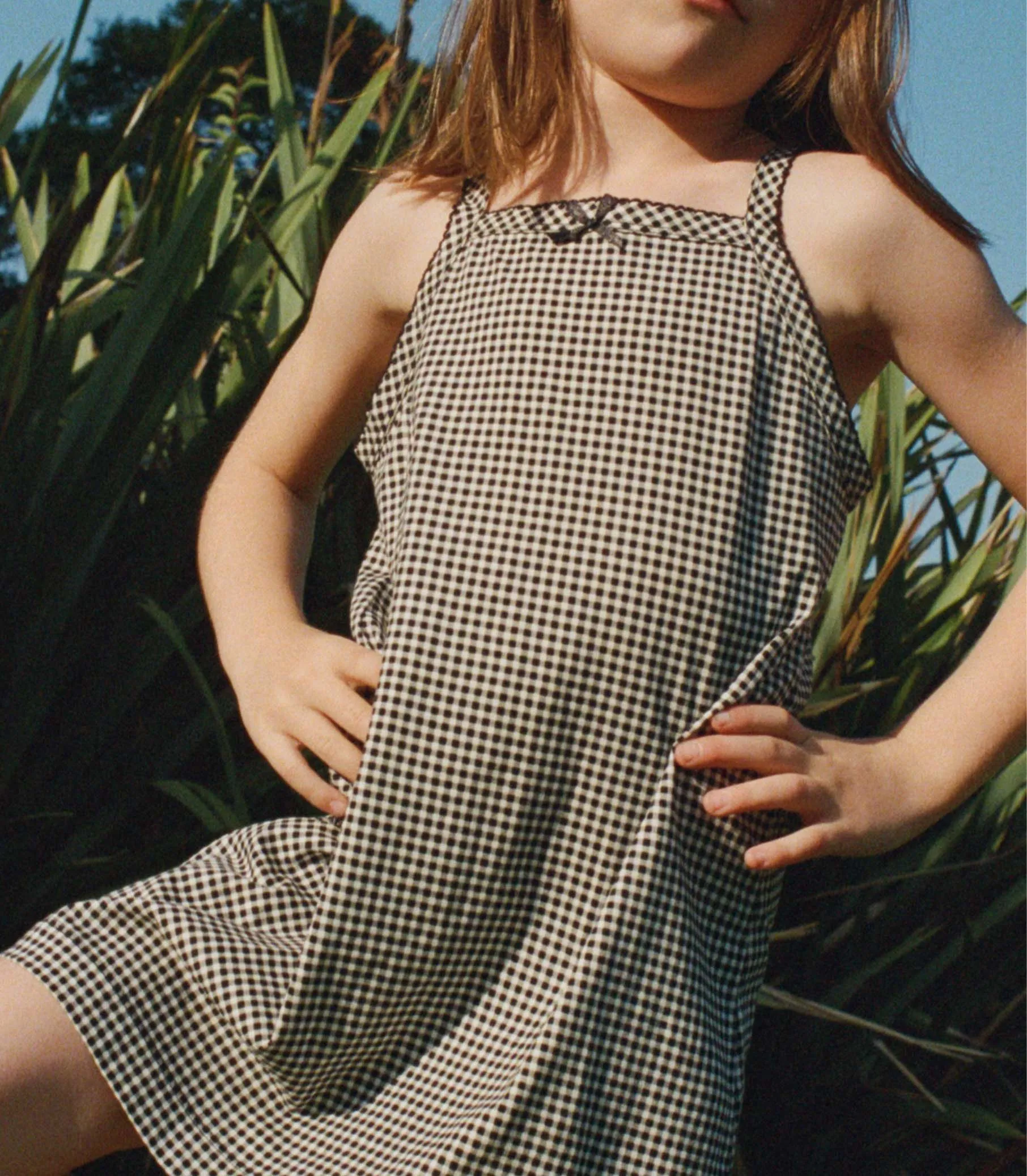 NIXIE DRESS -- NOIR LA MADDALENA GINGHAM sold by Doen product image thumbnail 2