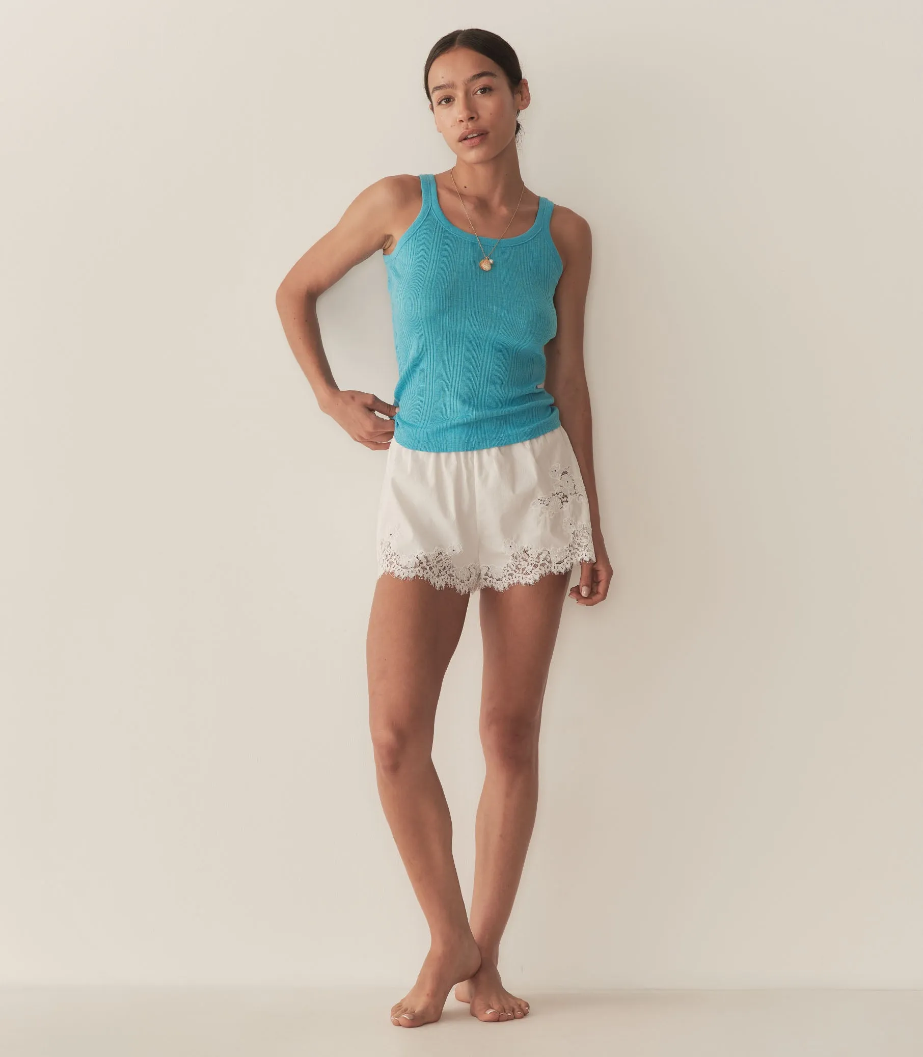 SEINE CASHMERE TANK -- MEDITERRANEAN SEA sold by Doen product image thumbnail 2